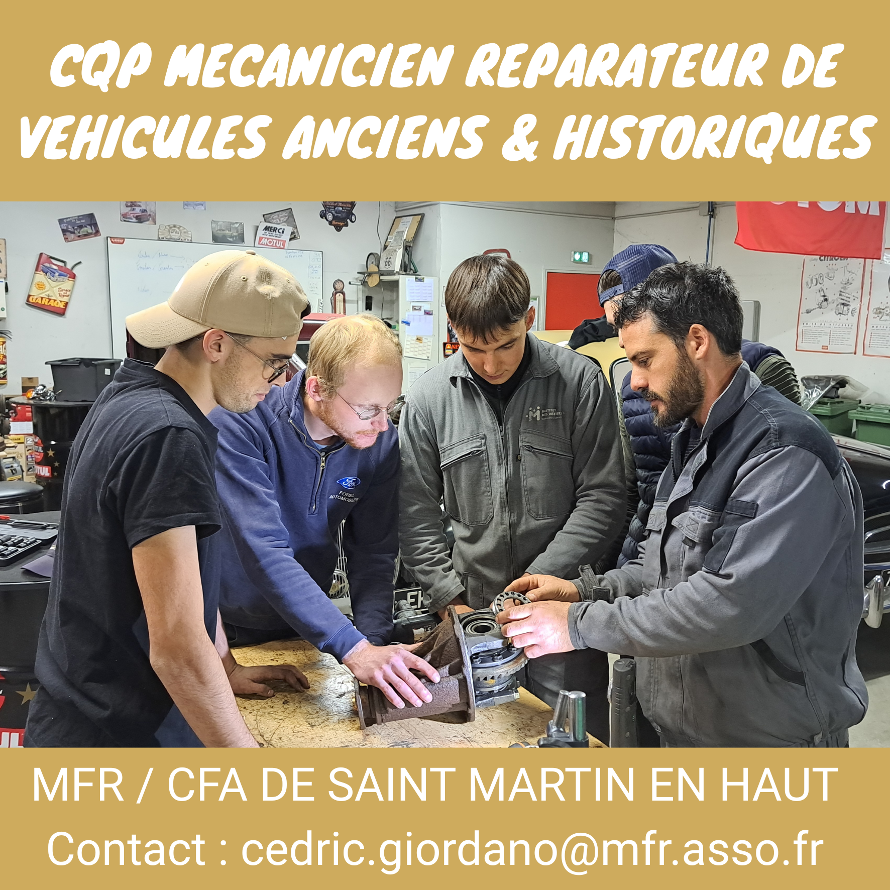 CQP mécanicien réparateur de véhicules anciens et historiques